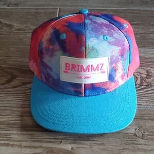 Brimmz Colorful Tie-Dye Adjustable Snapback Cap Size Medium